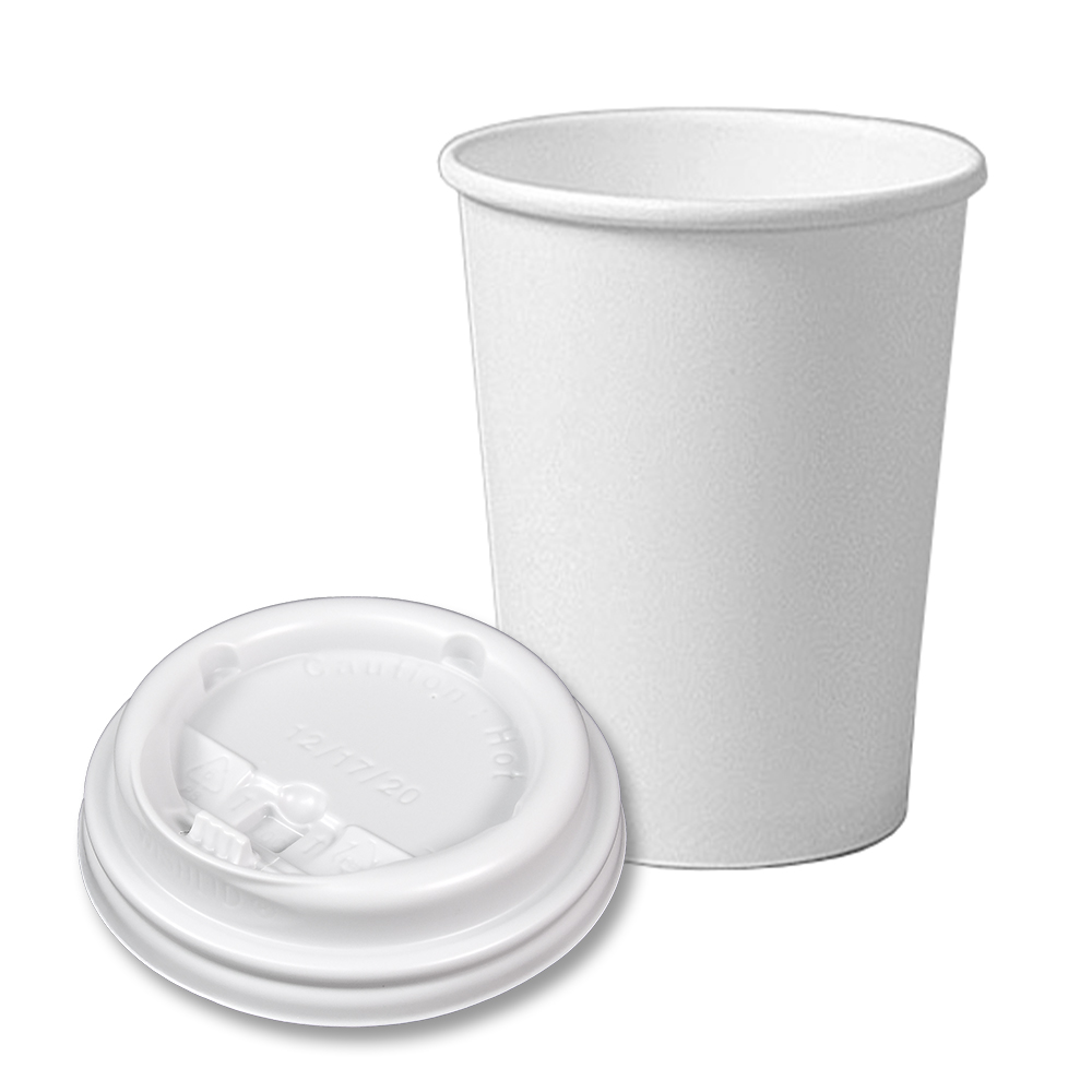종이컵 뚜껑포함 세트 12온스 종이컵 + 개폐형 백색 리드 / 200개 세트 14,900원