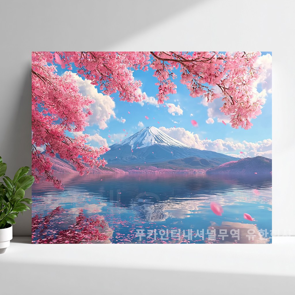 돈들어오는 액자형 보석십자수 사각큐빅 캔버스형 DIY 세트 풍경 동물 풍수 그림 객실 인테리어 거실 장식 수제 3D 비즈 십자수 선물용50X40cm 24,780원