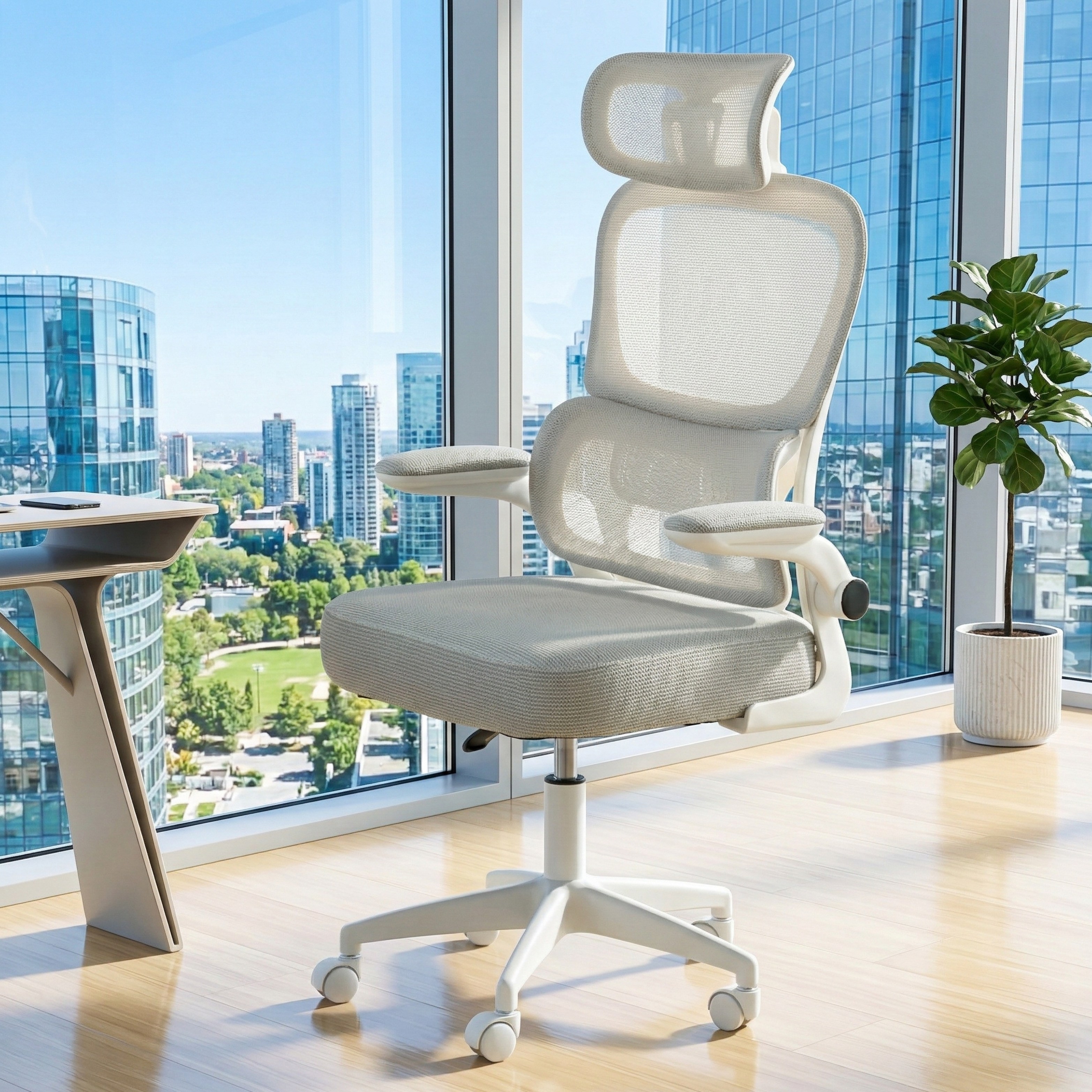 위즈룸 편안한 사무용 컴퓨터 의자, 그레이 72,250원