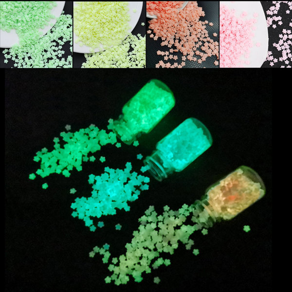 슬라임 벚꽃 야광 토핑 6색 파츠 스팽글 글리터 diy 5,000원