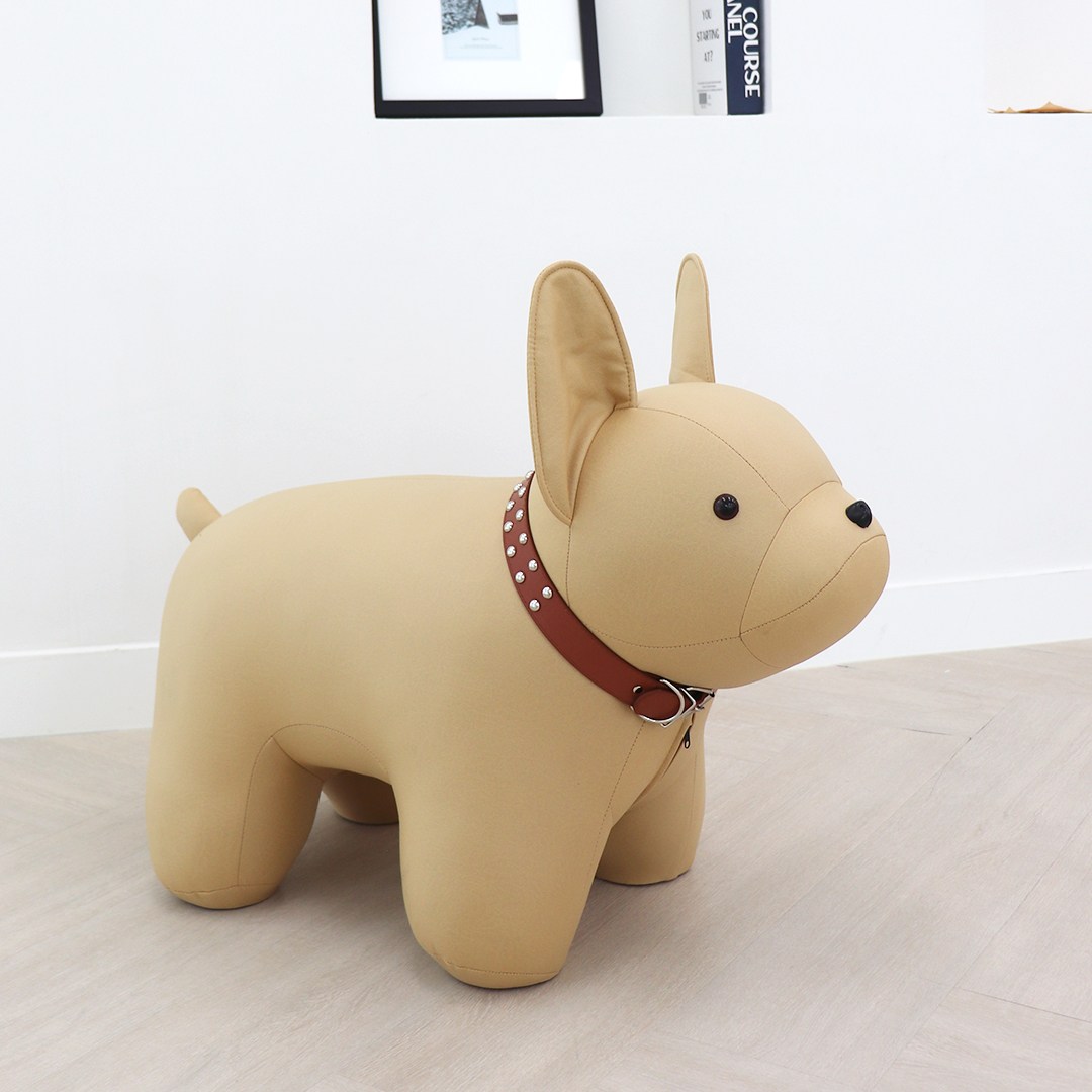 파스텔우드 불독 강아지 스툴 풋스툴 동물 인테리어 선물 보조의자 58,000원