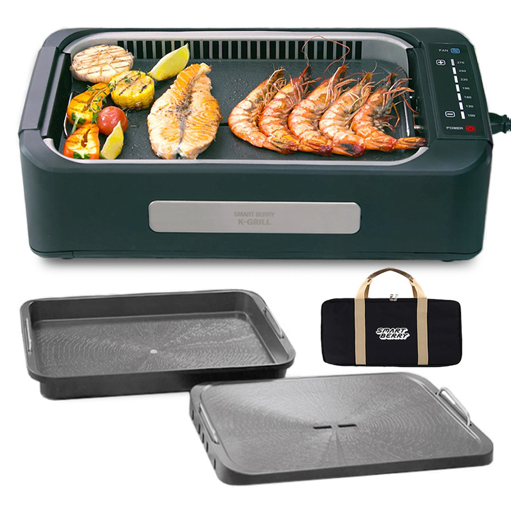 스마트베리 케이 그릴 본체 + 그릴팬 + 다용도 요리팬 + 전원선 + 전용 가방 145,350원