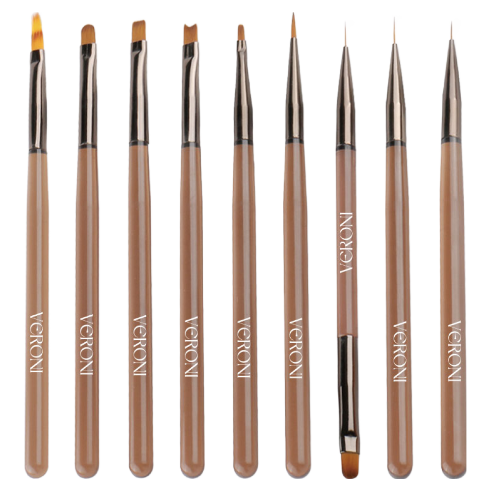 베로니 젤 네일 브러쉬 9종 세트, 1개, 머디브라운, 현재가 5,610원