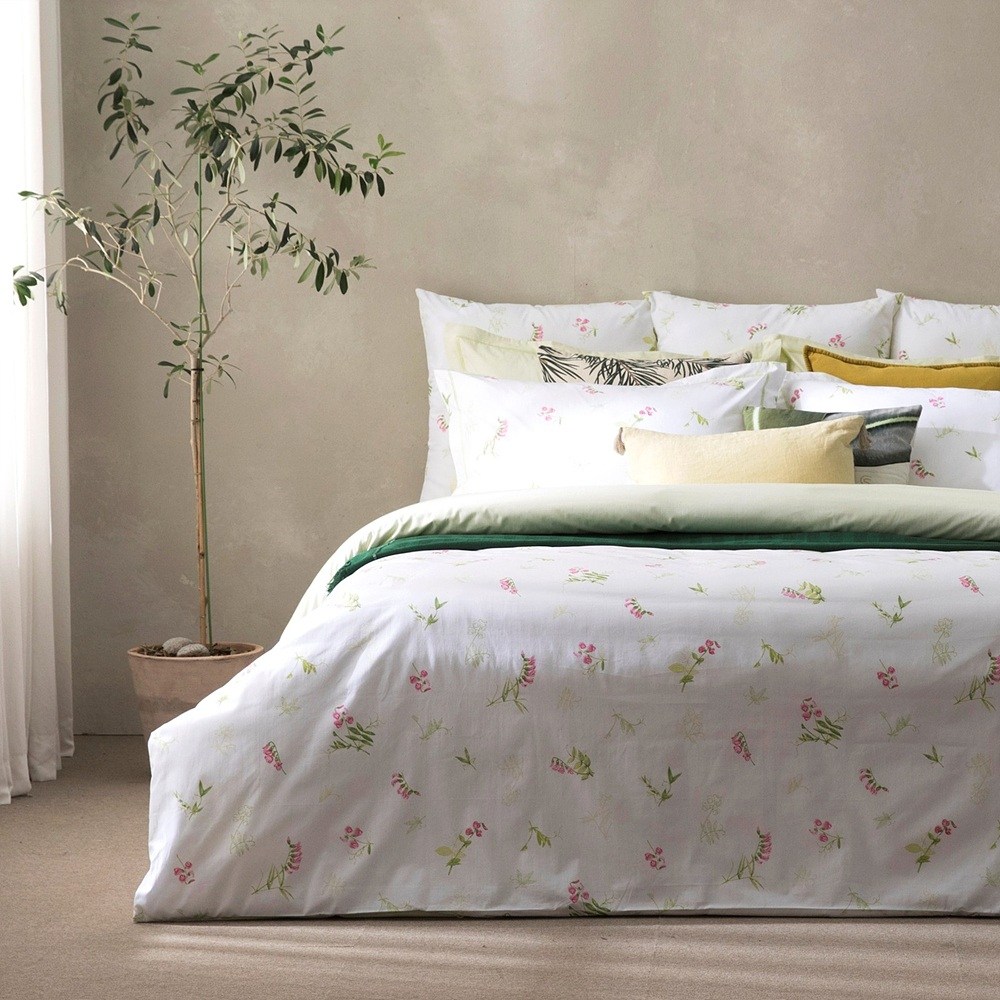 [전고객이불솜] 블랑데보쥬 프랑스직수입 퍼케일면 호텔식 침구 풀세트 (인소시앙로제) 이불커버+매트리스커버+베개커버 279,000원