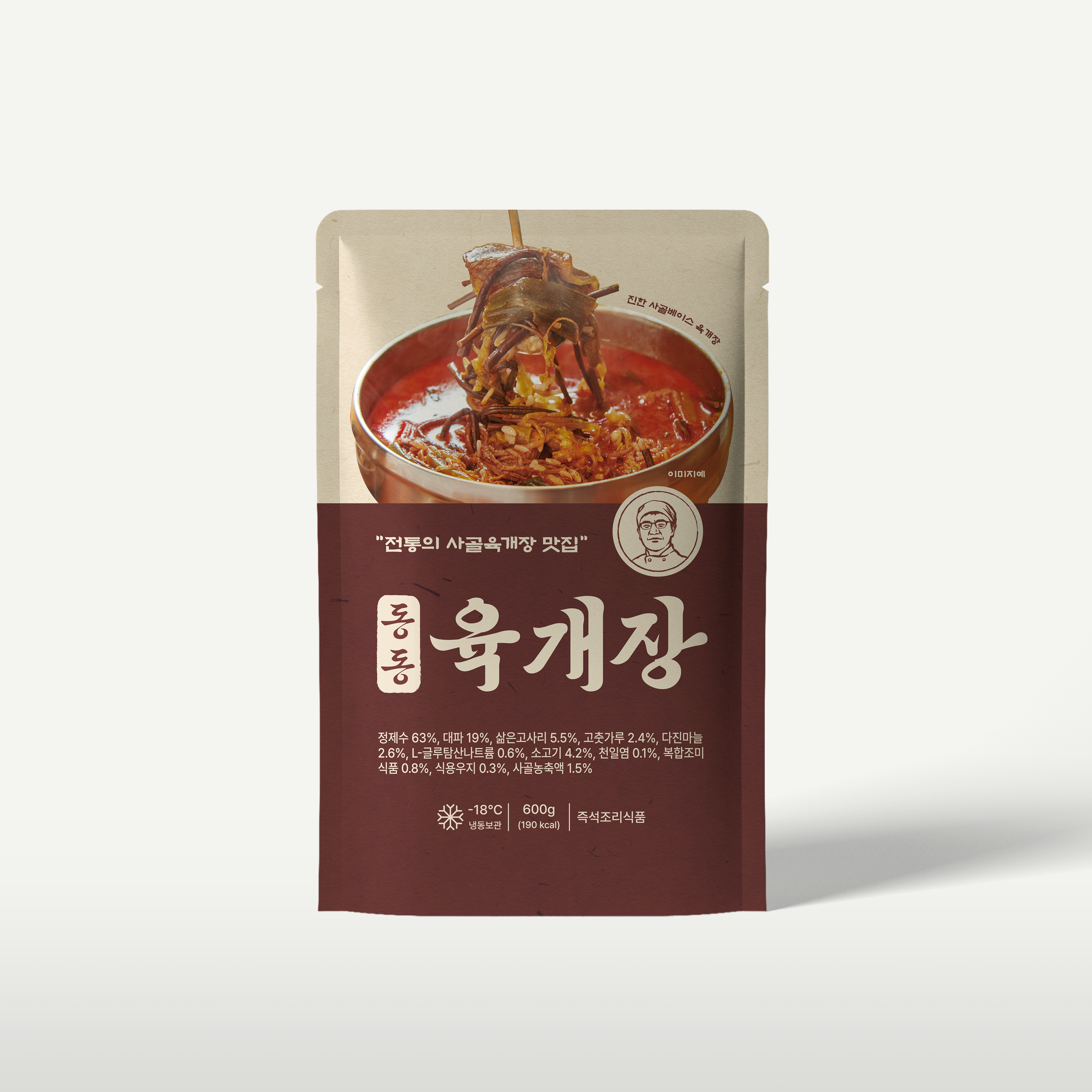 팔당 동동국수 매일 직접 끓인 사골 대파 고사리 육개장, 600g, 3개 22,900원