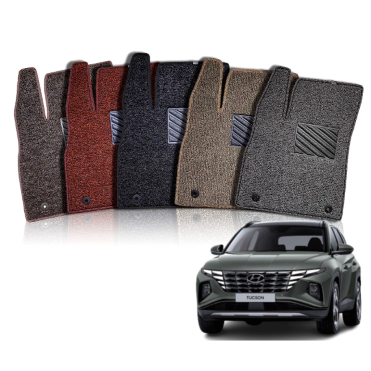 와이투 4세대 투싼NX4 확장형 코일매트 한대분, 그레이 1+2열 34,900원