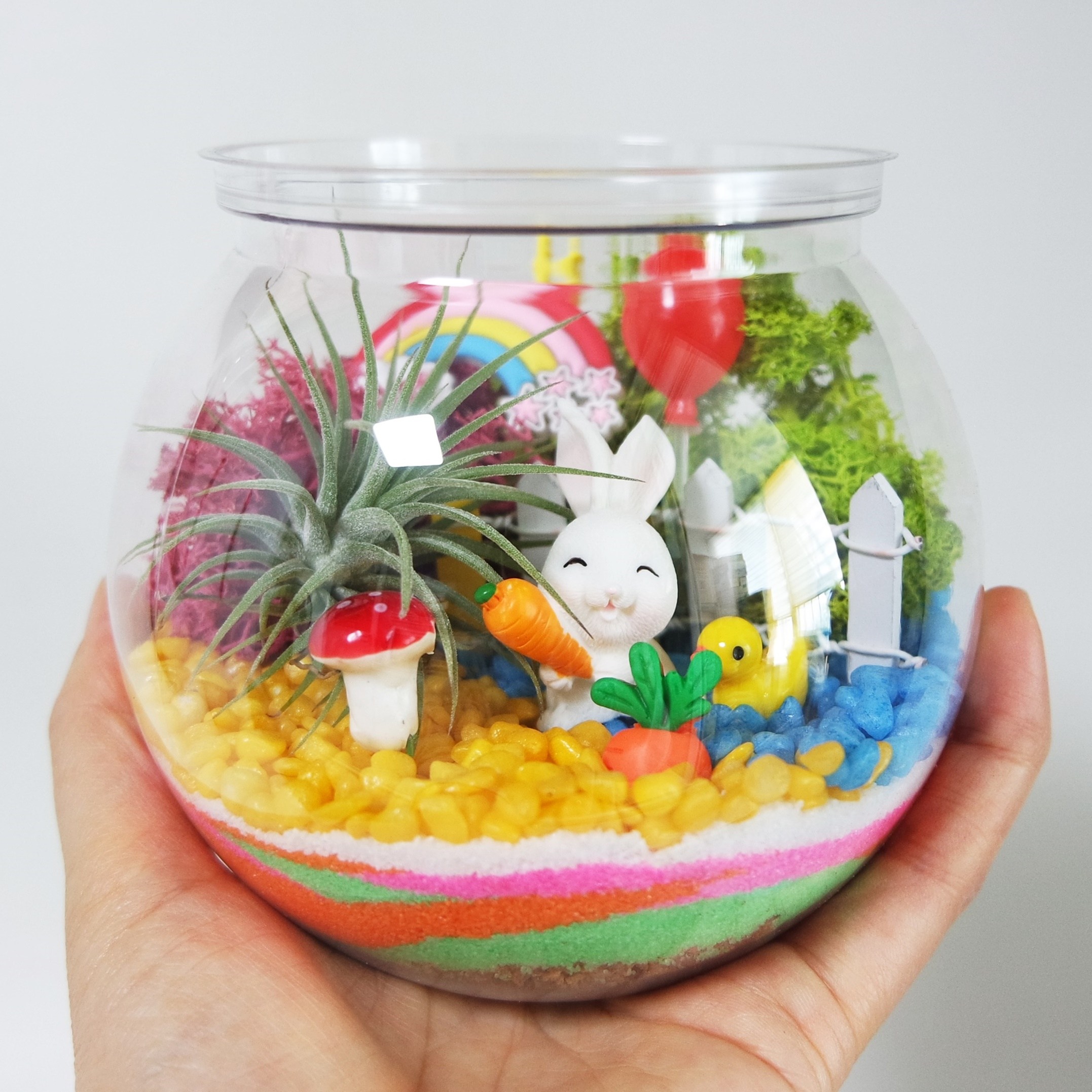 스마일 토끼 테라리움 만들기 키트 / 틸란드시아  키우기 / 샌드아트 원예키트 16,900원