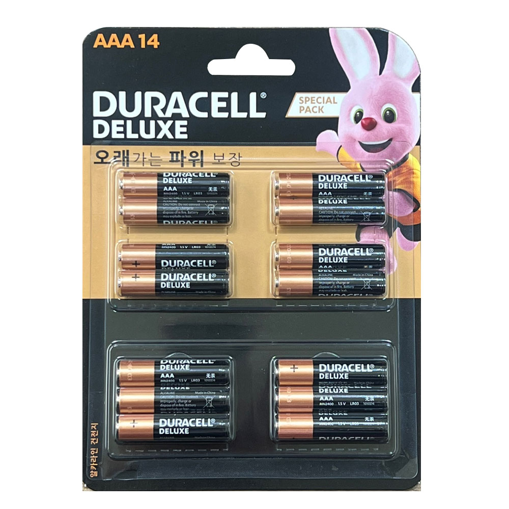 듀라셀 디럭스 건전지 AAA 14개입 11,800원