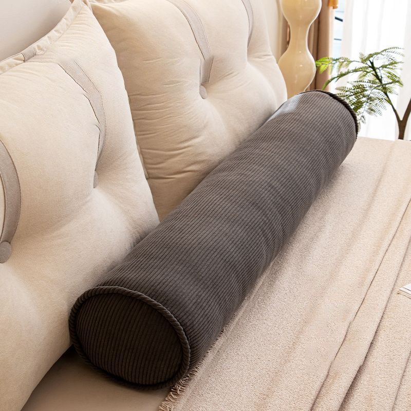 Veralool 바디필로우 부드러운 코듀로이 커버 롱쿠션 솜중량업 일자형 원통 사계절 골덴 긴베개, 그레이 29,880원