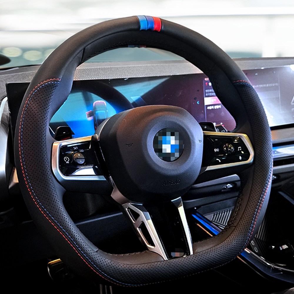 벤비아믹스 5시리즈 나파 핸들커버 알칸타라 M핸들 M스티치 3색 포인트 F10 G30 G60 D컷00604 16,950원