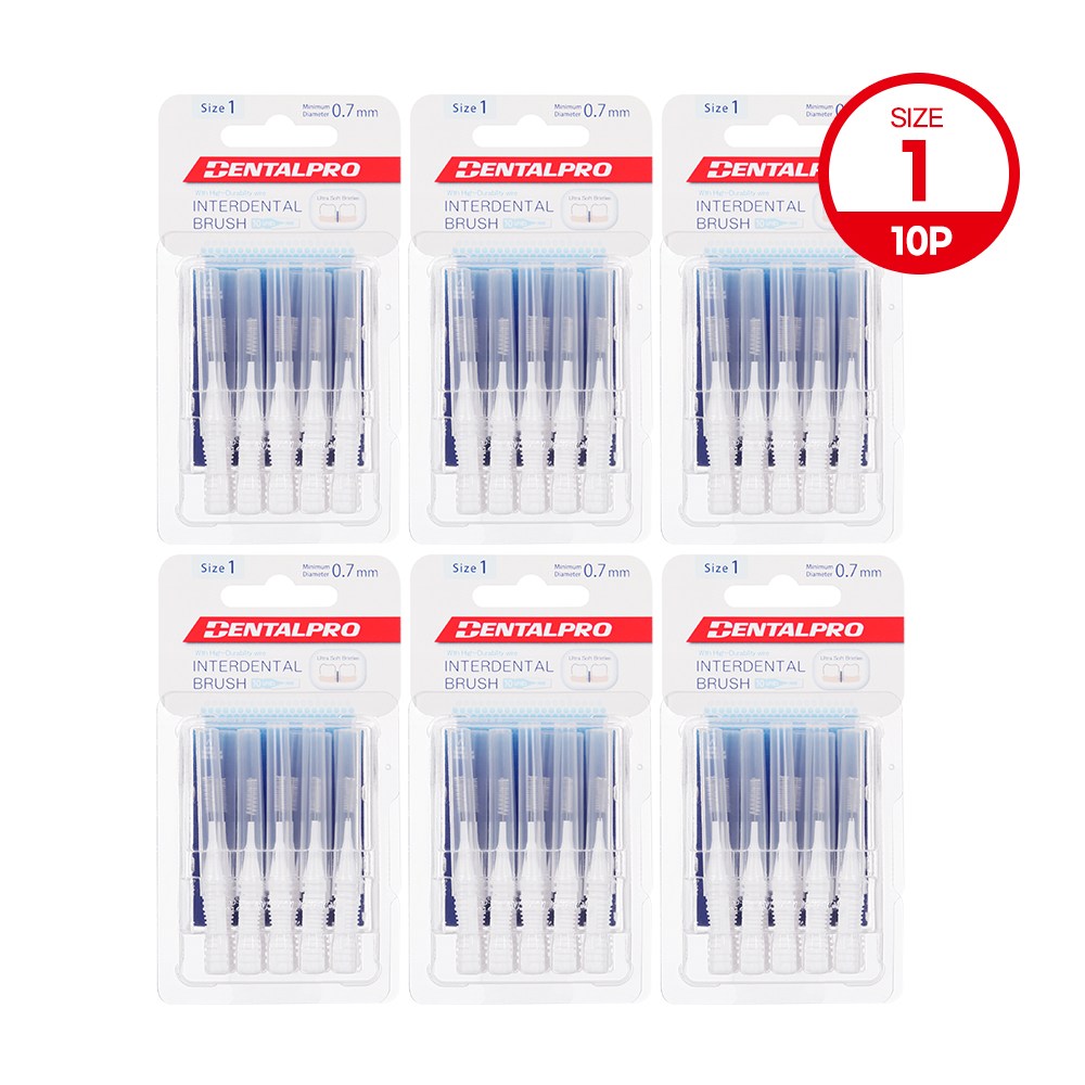 잭스 덴탈프로 치간칫솔 1단계 10p 0.7mm 6개, 0.7mm, 10개입, 6개 20,490원