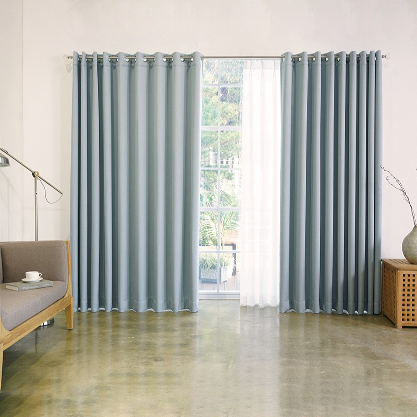 누구나 파스텔 암막 형상기억 아일렛 커튼 세트, 현재가 79,760원