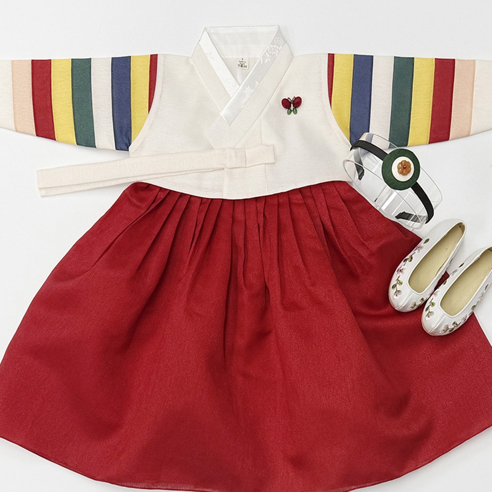 색동저고리 빨강치마 고급 여아한복 (1호~8호) 어린이 돌한복 아기 아동한복 돌잔치 유치원 87,000원