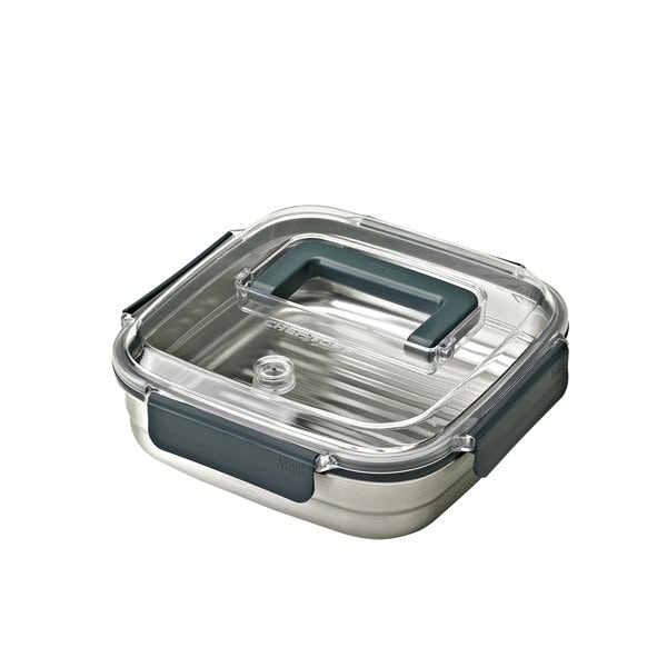 국내백화점 글라스락 이유식용기 셰프토프 클린숨 스텐밀폐용기 핸디 정사각 1850ml 이유식 자기주도 (BK파우치증정) 45,100원