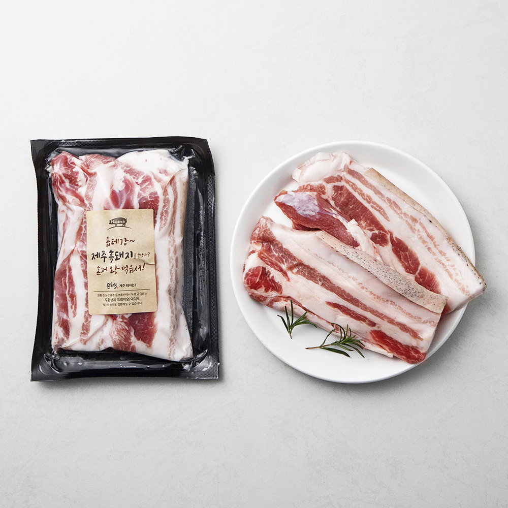 몬트락 한돈 제주 흑돼지 삼겹살 구이용 (냉장), 300g, 1개 16,900원