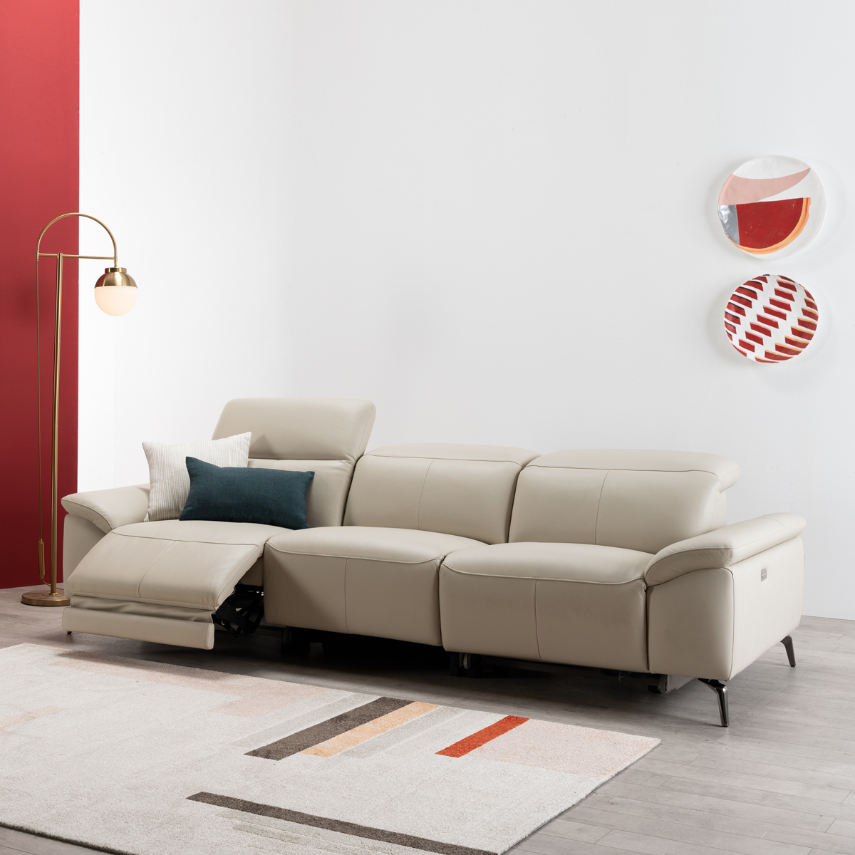 리바트 몰리세 가죽 4인용 리클라이너 소파 방문설치 2,121,300원