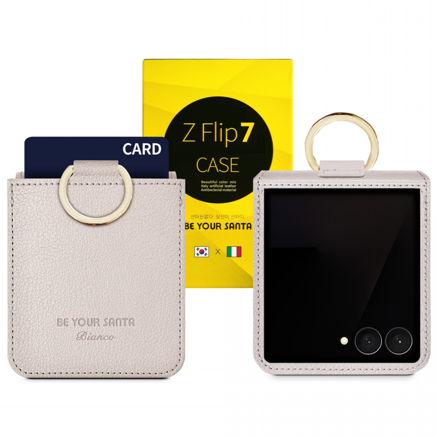 비유어산타 카드 수납 이태리 PU 가죽케이스 Z플립7 보스코 44,800원