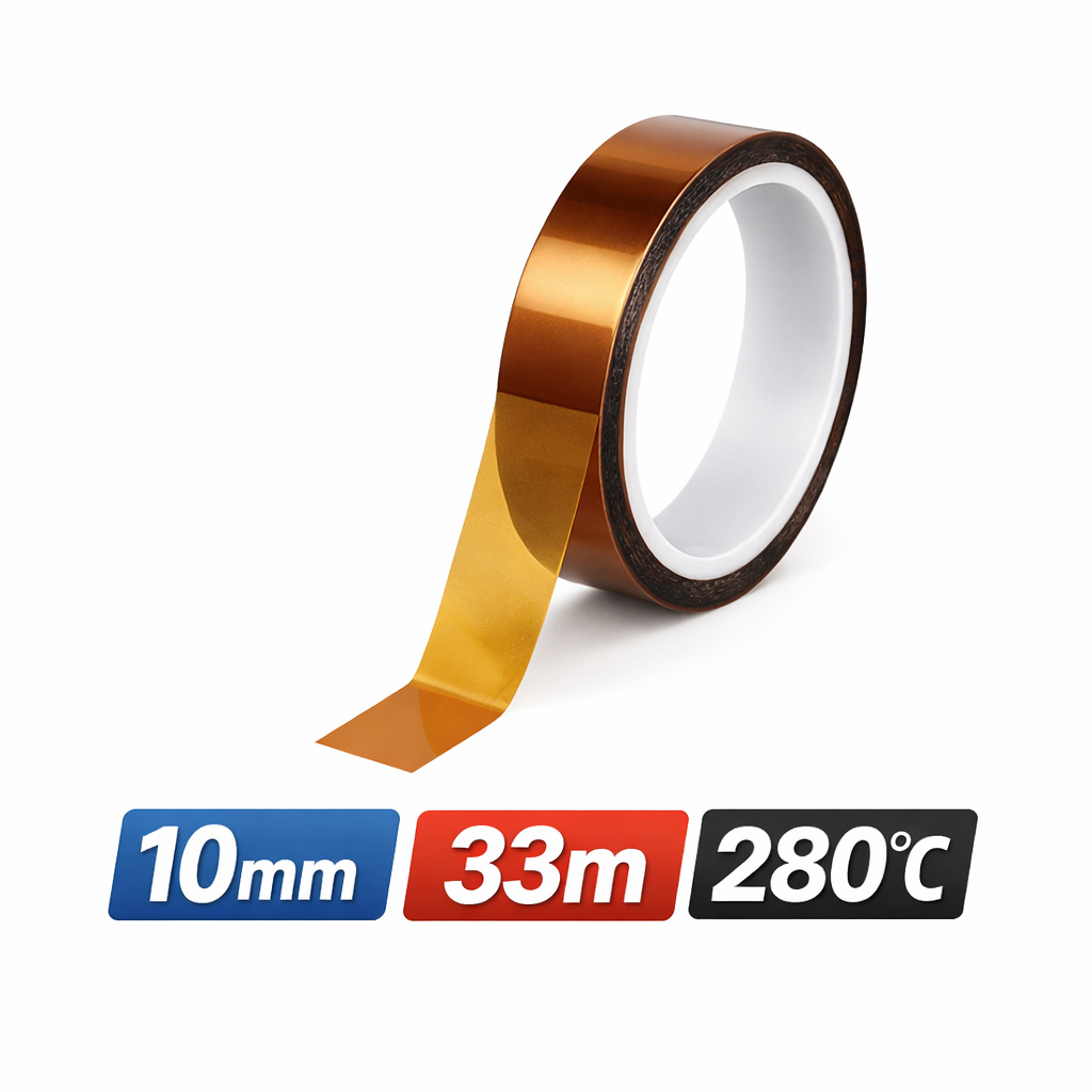 캡톤테이프 10mm 고온 내열 280도 폴리이미드 절연 테이프 33M, 1개 6,400원