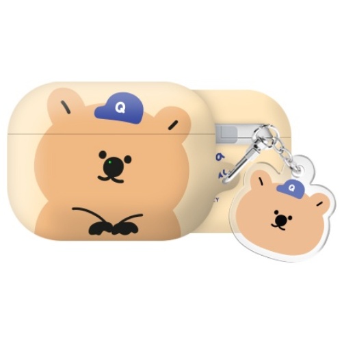 쿼카 모자 에어팟3/에어팟4 하드 케이스 +아크릴 키링 세트, 블루, AirPods(4세대) 16,500원