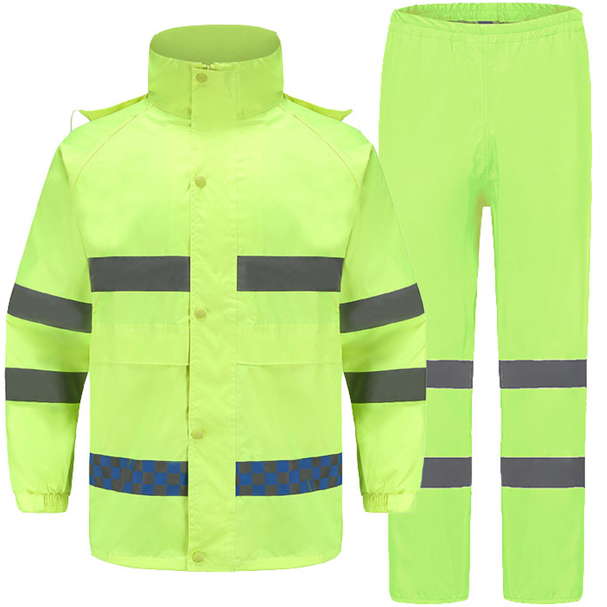 뽀마 오토바이 형광 안전우의 상하의 세트, 혼합색상 29,200원