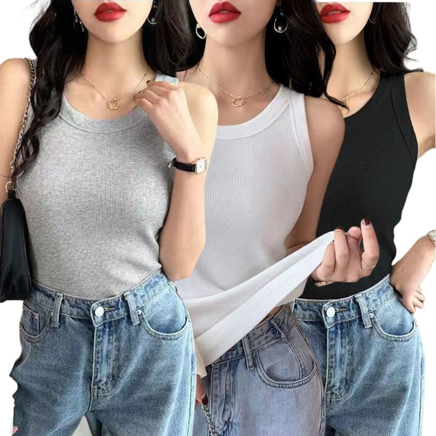 베르슈어 베이직 골지 슬림 민소매 나시 3종 12,900원