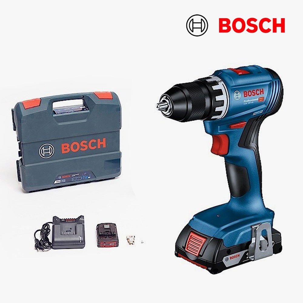보쉬 충전 드릴 드라이버세트 GSR18V-45 전동드릴 BL 무선 배터리 2개 18V 304,600원