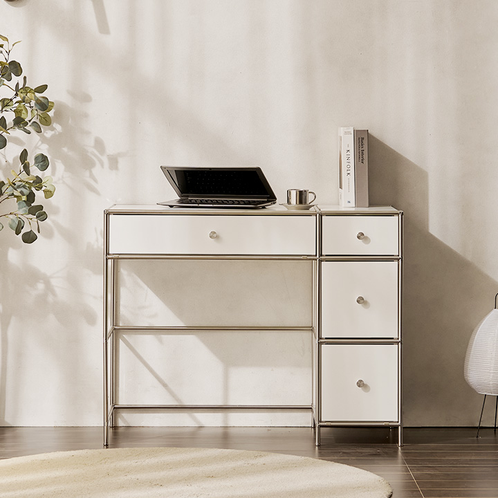 헤이몰리 헤이즈 970 화장대 방문설치, 퓨어화이트 429,000원