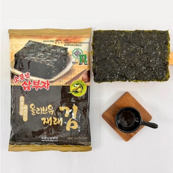 삼부자 올리브 재래김 전장김 25 g 3개입 17,200원