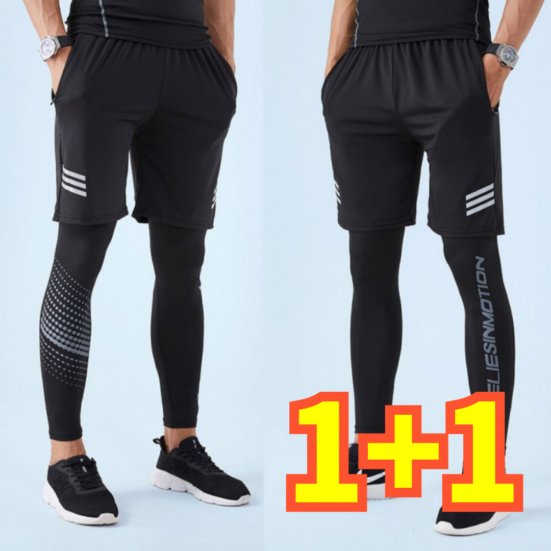 찬란한 만물상점 1반바지+1레깅스 총1세트 남성 남자 운동 스포츠 런닝 달리기 헬스 37,900원