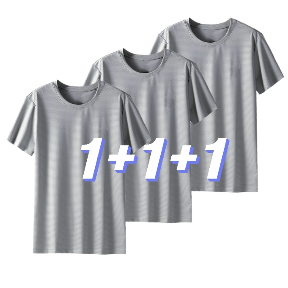 1+1+1 파스텔컴퍼니 쿨 메쉬 라운드 반팔티 아이스 냉감 기능성 티셔츠 남여공용 무지 12,900원