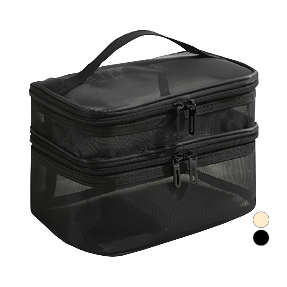 디오셀 깔끔정리 매쉬 2단 화장품 파우치 5,390원