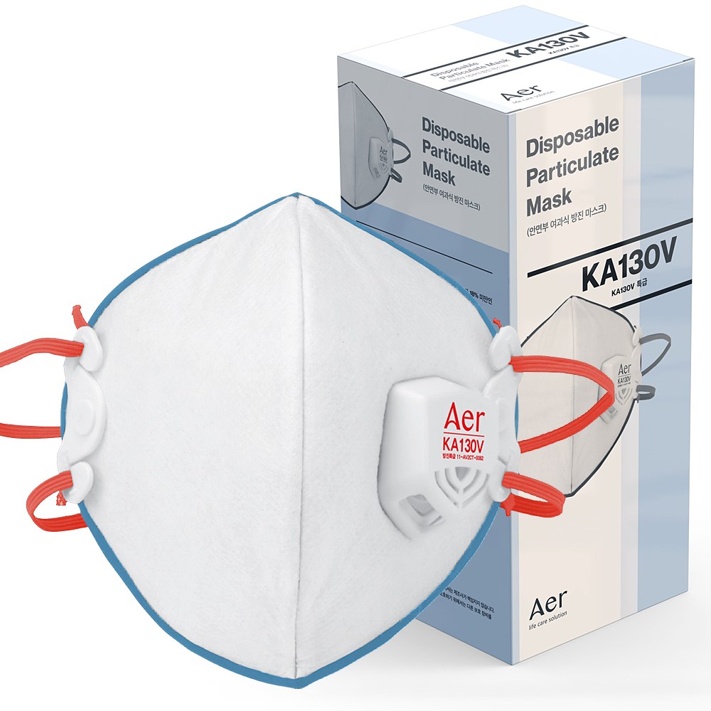 아에르 KA130V 특급 안면부 여과식 방진 마스크, 10개입 33,900원