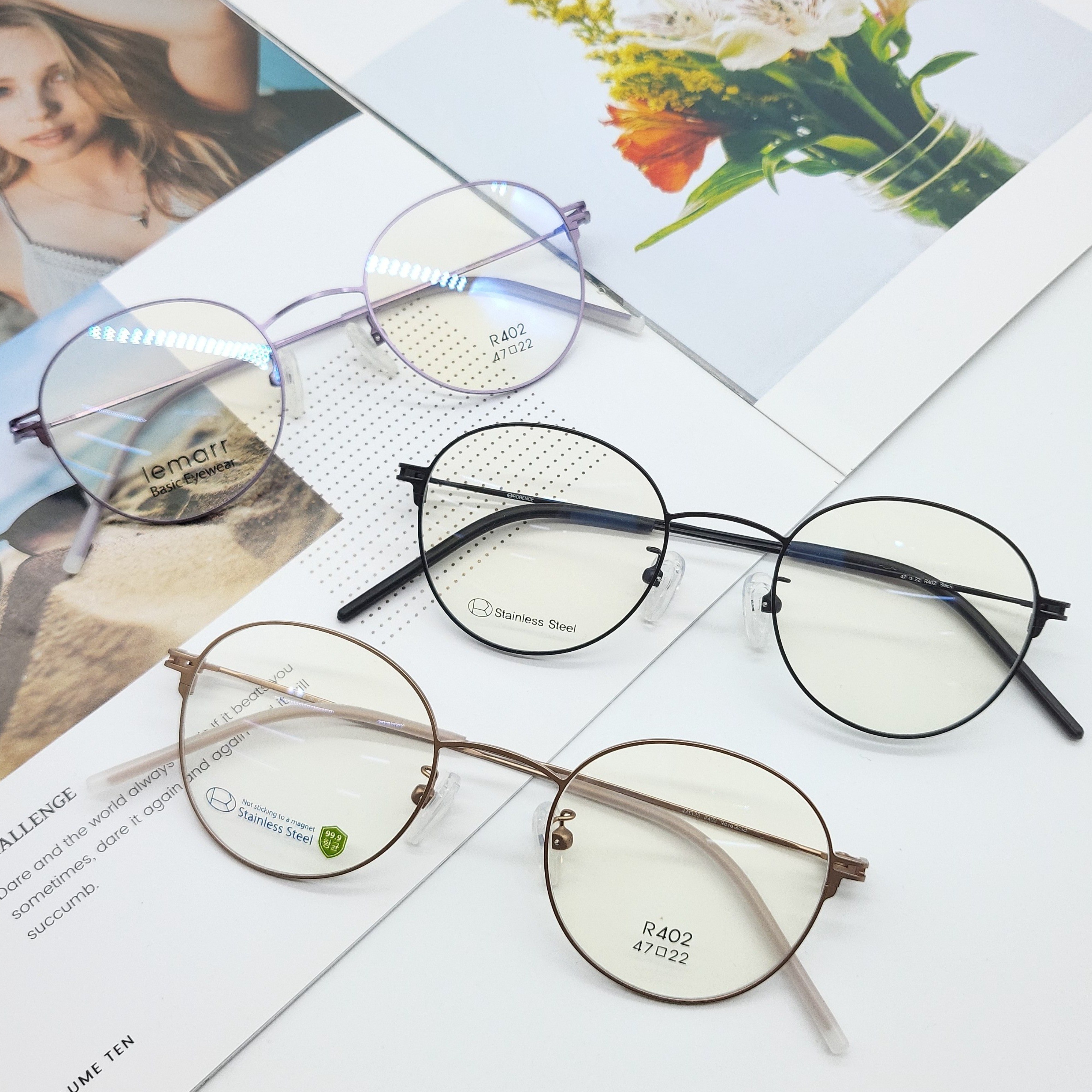 로벤스 르마르 미니멀 메탈 47사이즈 라운드 안경 R402 115,500원