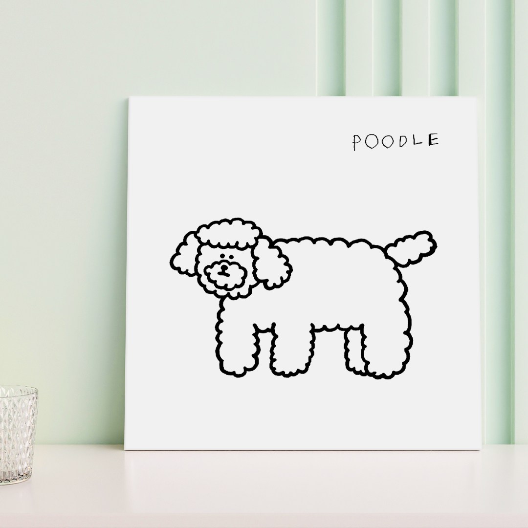 행복한 일은 매일있어, 힐링 인테리어 액자 반려동물 강아지그림 7종, 07.나의 작은 푸들 19,900원