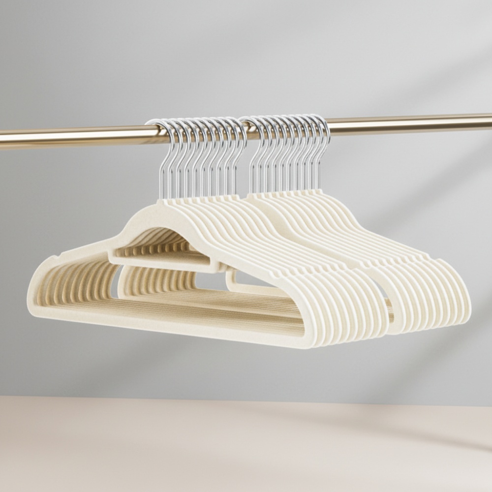 앞날창창 논슬립 어깨 뿔 방지 슬림 기본형 옷걸이, 크림 화이트, 20개 10,530원
