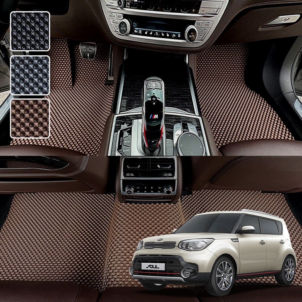 DXSOAUTO 올뉴 쏘울 전용 3D 엠보싱 차세대 고무매트 1열2열 세트, 블랙, 138 올뉴 더뉴 쏘울 59,000원