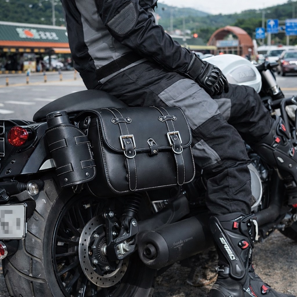 오토바이 사이드백 1+1 리어백 바이크 가방 음료 스쿠터 모터스 가방 클래식, 블랙 67,000원