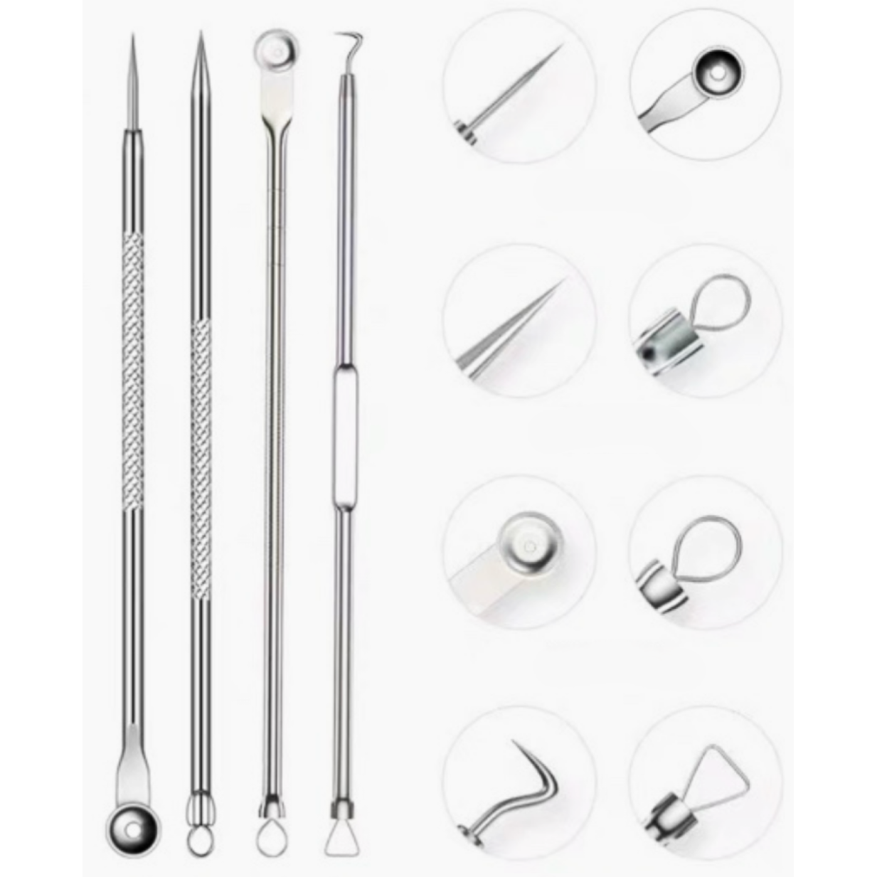 코코메도 코메도 피지 제거기 피지 압출기 블랙헤드 제거기 8종 세트, 1개, 실버 5,900원