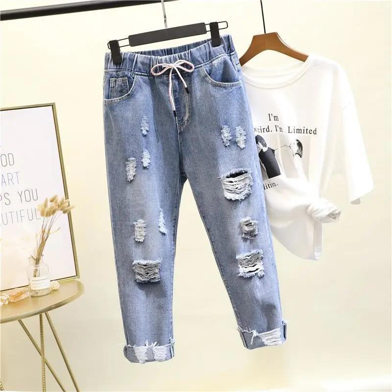 남성용 해짐 팬츠 연청 디스트로이드 데님 바지 와이드 데님 팬츠 캐주얼 빈티지 롱 청바지 데일리룩 35,060원