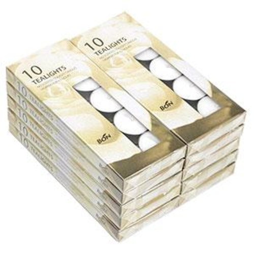 티라이트 10x10개 4.5시간연소 BON Candle 무향 하양(흰색) 양초, 무향, 140g, 10개 13,940원