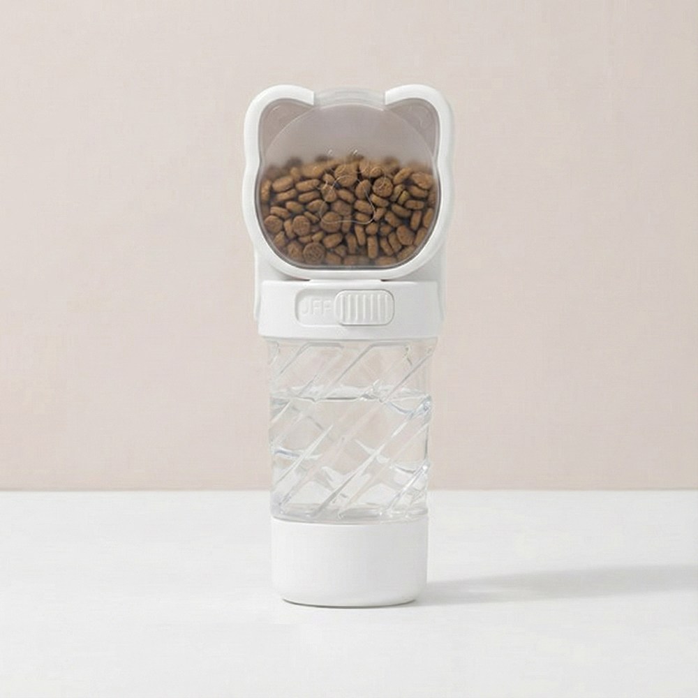 카이로스 올인원 휴대용 강아지 물병 3in1 사료통 배변봉투수납 산책보틀, 1개, 화이트 12,900원