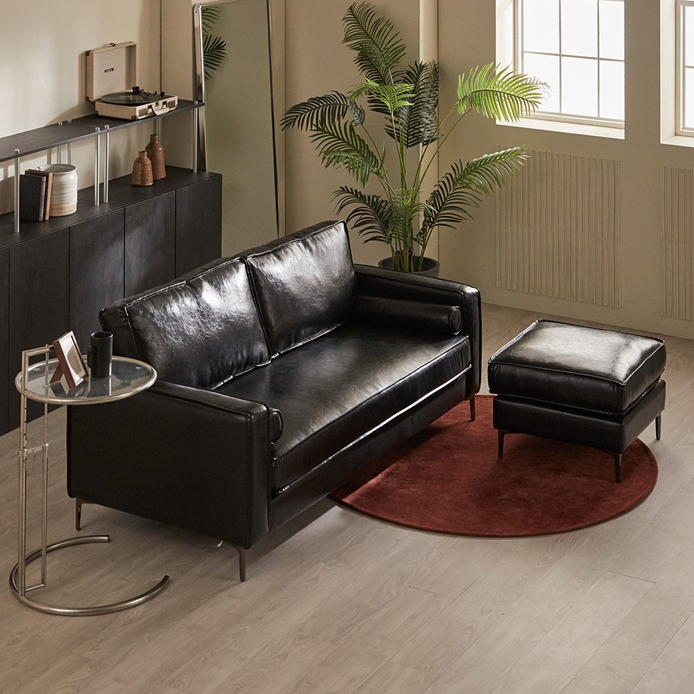 파로마 멜로디 3인소파 3인용 가죽 소파 스툴포함 2colors 539,000원