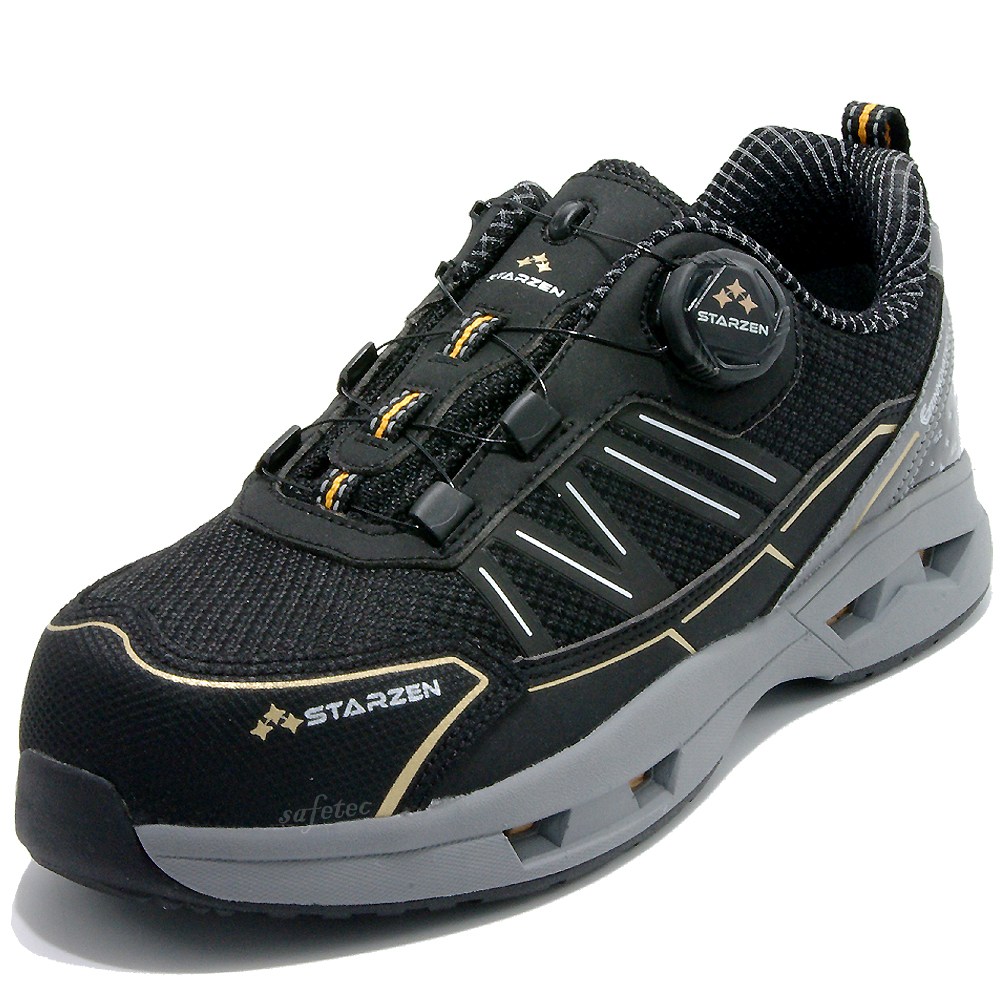 스타젠 안전화 다이얼 논슬립1등급 플락스틱 토우캡 경작업용 블랙 에어패스 아치 인솔 통기성 공기순환 구조 가볍고 편안한 쿠션감 70,500원