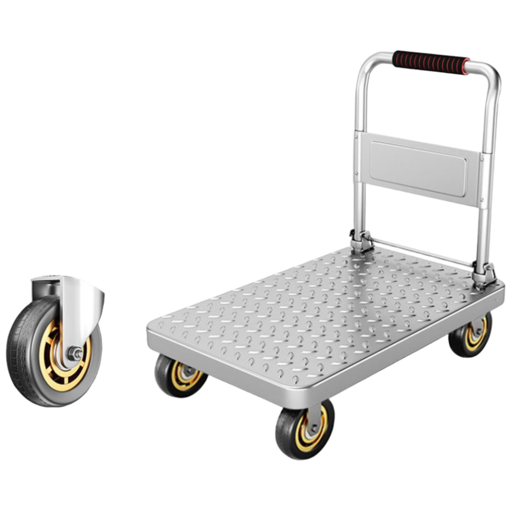 우리네가구 무소음바퀴 접이식 운반카트 대차 강철구르마, 1개 69,000원