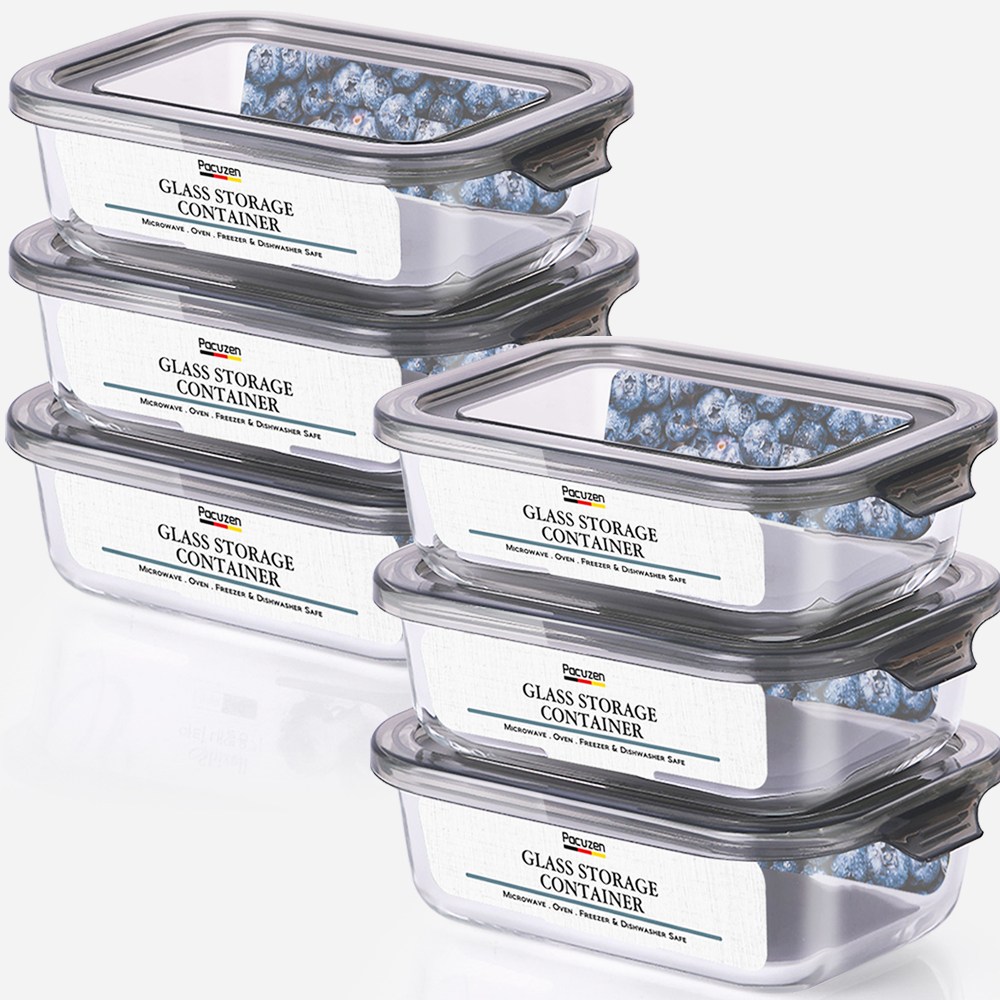 이지캡 내열유리 반찬통 밀폐용기세트 680ml 6p세트 16,900원