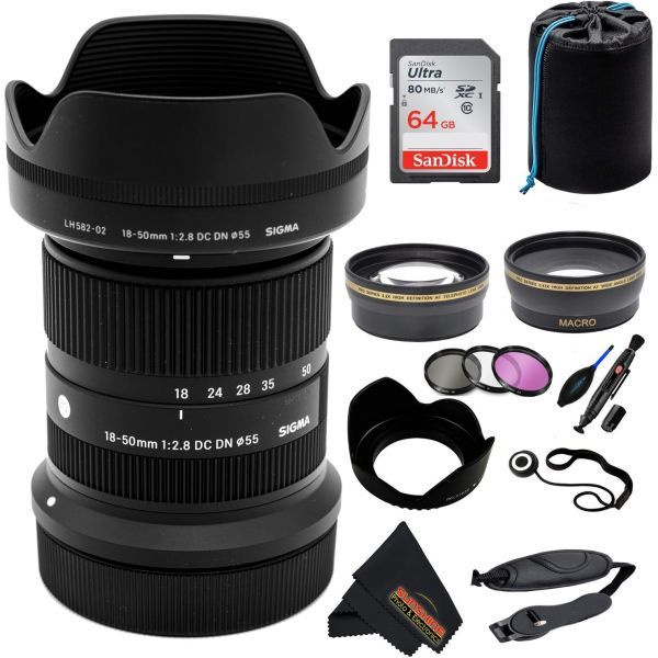 시그마 18-50mm f/2.8 DC DN 컨템포러리 렌즈 | 캐논 RF(APS-C) 마운트, UV 필터 + 사진 스타터 키트 청소용 천 포함 (총 4종) 1,370,300원