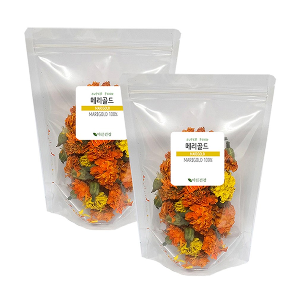 [제주산지 발송] JEJU 제주 마리골드 꽃차 메리골드 꽃송이 MARIGOLD 100%, 100g, 2개 25,260원