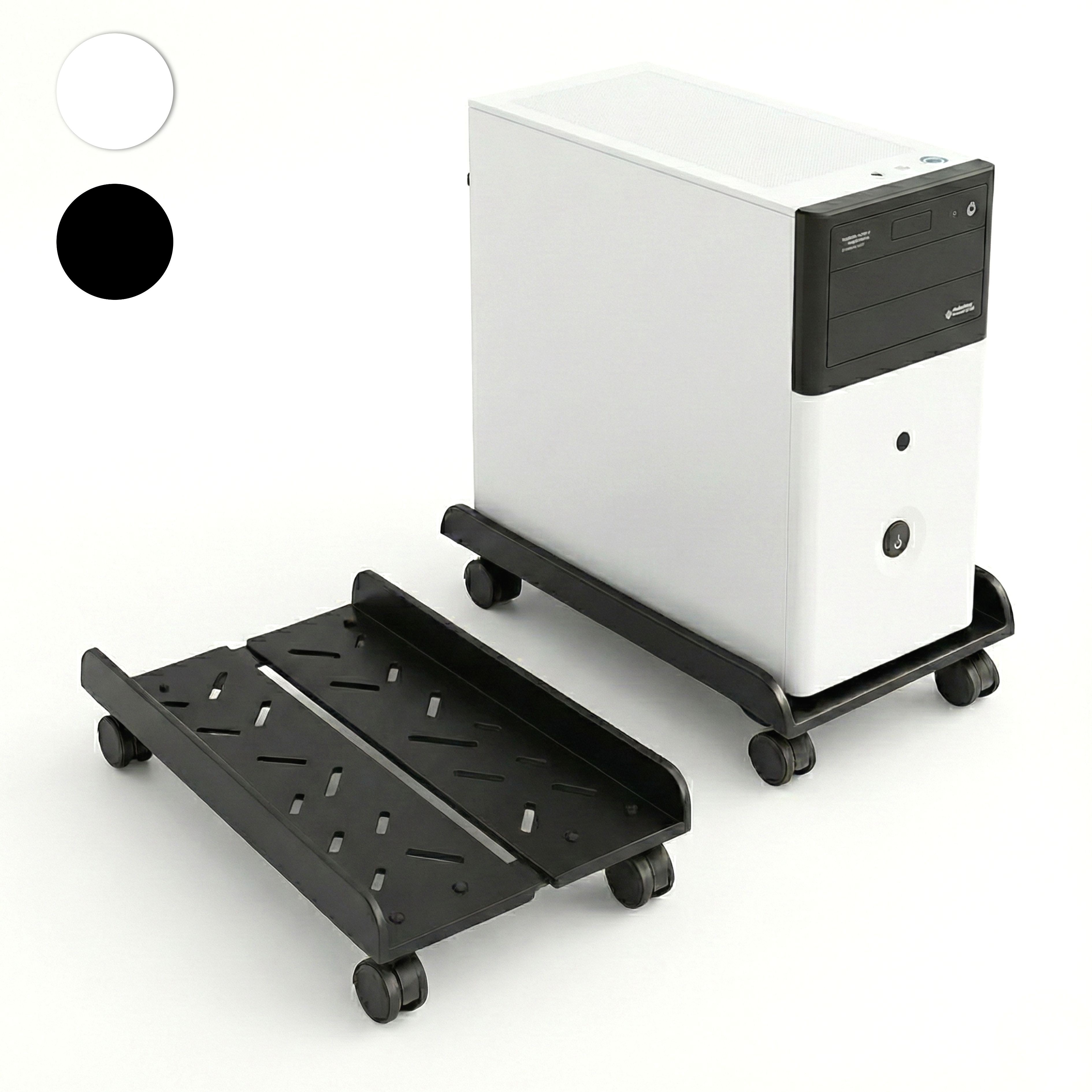 플래틱 이동식 길이 넓이 조절 컴퓨터 본체 받침대, 1개, 블랙 14,900원