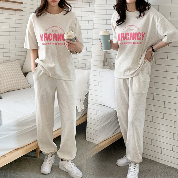 NewCare 여성 조거팬츠 캐주얼 반팔 트레이닝복 세트 반팔세트 25,600원