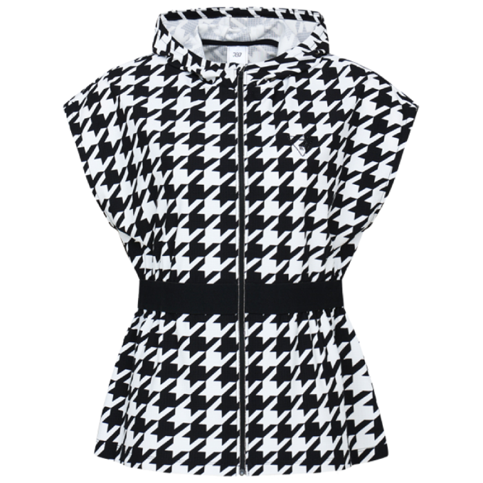 RB7 여성 고신축 허리 밴딩 패턴 후드 조끼 R3FWJP665 120,000원